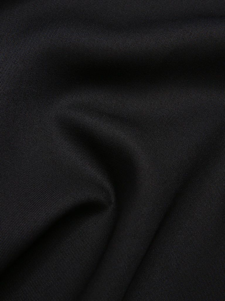 [Vorverkauf] Schwarz 1950er Blut Rüschen Bogen Kleid