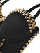 Schwarz 1980er Gothic Halloween Punk Nieten Leibchen