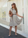 Braun 1940er Kleines Fensterkaro Plaid Kleid