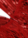 Red 1920er Spaghetti Träger Sequin Fringe Kleid