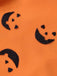 [Vorverkauf] Orange 1940er Halloween Smiley Gesicht Masche Straps Rock