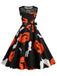 1950er Halloween Spitze Patchwork Sleeveless Kleid