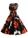1950er Halloween Spitze Patchwork Sleeveless Kleid