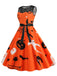 1950er Halloween Spitze Patchwork Sleeveless Kleid