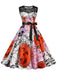 1950er Halloween Spitze Patchwork Sleeveless Kleid