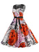 1950er Halloween Spitze Patchwork Sleeveless Kleid