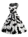 1950er Halloween Spitze Patchwork Sleeveless Kleid