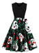 1950er Halloween Patchwork Gürtel Swing Kleid