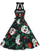 1950er Halloween Schädel Halter Schnürung Kleid