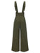 Grün 1940er Glen Plaid Geknöpft Overall Hosen