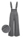 Grün 1940er Glen Plaid Geknöpft Overall Hosen