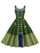 Grün 1950er Halloween Hocus Pocus Winifred Sanderson Doppelträger Kleid