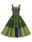 Grün 1950er Halloween Hocus Pocus Winifred Sanderson Doppelträger Kleid