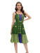 Grün 1950er Halloween Hocus Pocus Winifred Sanderson Doppelträger Kleid
