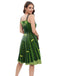 Grün 1950er Halloween Hocus Pocus Winifred Sanderson Doppelträger Kleid