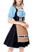 2PCS Blau 1950er Oktoberfest Gingham Puff Spitze Kleid mit Schürze