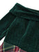 Rot 1950er Weihnachten Schulterfrei Tartan Kleid