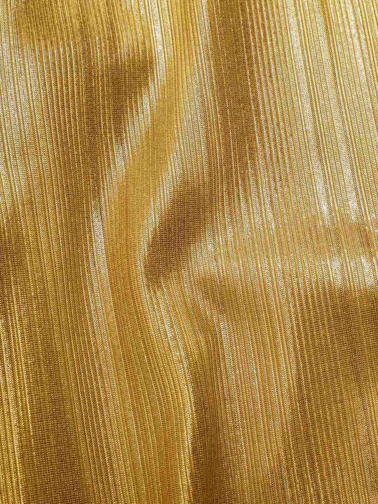 Gold 1970er Solide V-Ausschnitt Halter Jumpsuit