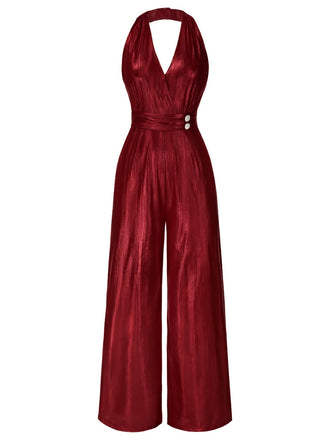 [Vorverkauf] 1970er Lebkuchenmann V-Ausschnitt Halter Jumpsuit