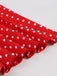 Rot 1950er Halter Polka Dots Swing Kleid