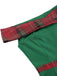 Grün 1960er Tartan Patchwork Schulterfrei Kleid