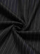 Schwarz 1960er Streifen V-Ausschnitt Gürtel Kleid