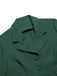 Grün 1940er Revers Knöpfen Kurzer Blazer