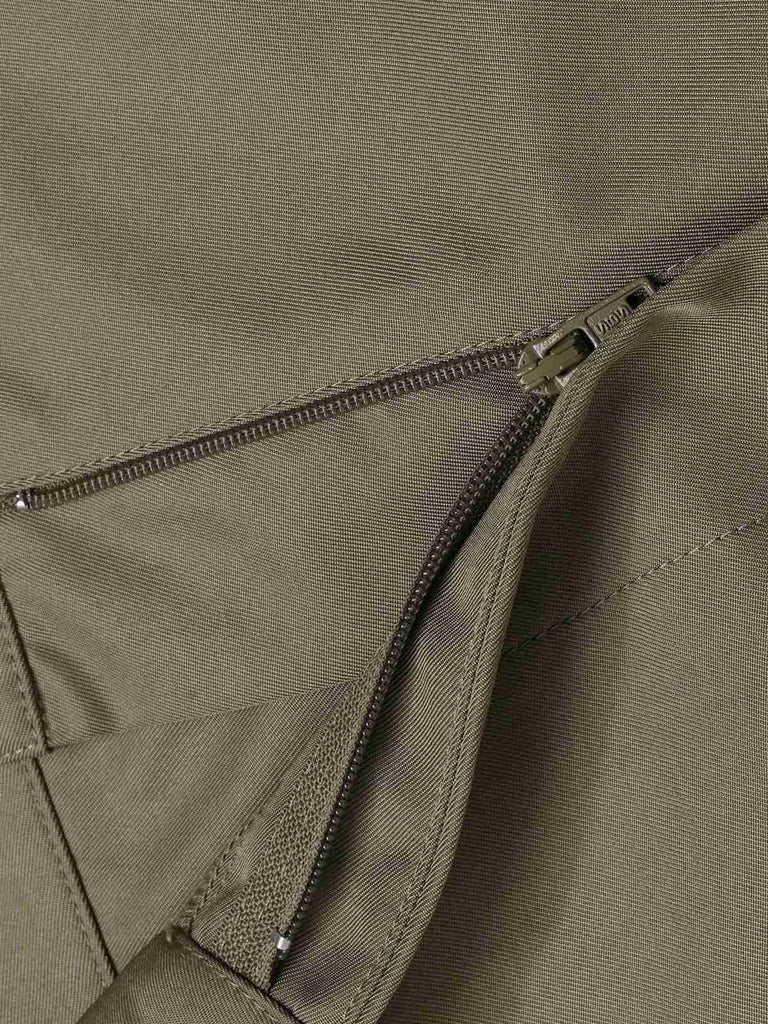 Grün 1930er Solide Revers Gürtel Jumpsuit
