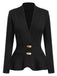 1930er Geknöpft Rüschensaum Strickjacke