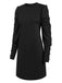 1940er Solide Plissiertes Gigot Sleeves Kleid