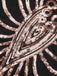 1930er Schnürung Rückenfrei Pailletten Maxi Kleid