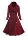 1950er Schaukelkragen Stricken Patchwork Swing Kleid