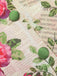Multicolor 1950er Rose Bildhaft Gürtel Kleid