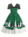 1950er Weihnachten Spitze Swing Kleid