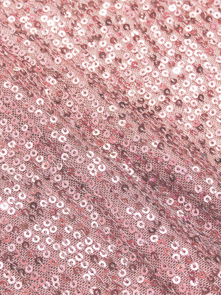 Rosa 1960er Pailletten Weit Bein Jumpsuit