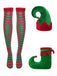 Grün 1940er Weihnachten Elf Kleid Set