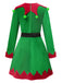 Grün 1940er Weihnachten Elf Kleid Set