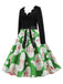 1950er V-Ausschnitt Weihnachten Santa Gürtel Swing Kleid