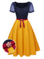 1940er Herzförmiger Hals Bogen Prinzessinnenkleid
