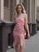Rosa 1930er Rose Seide Netz Meerjungfrauenkleid