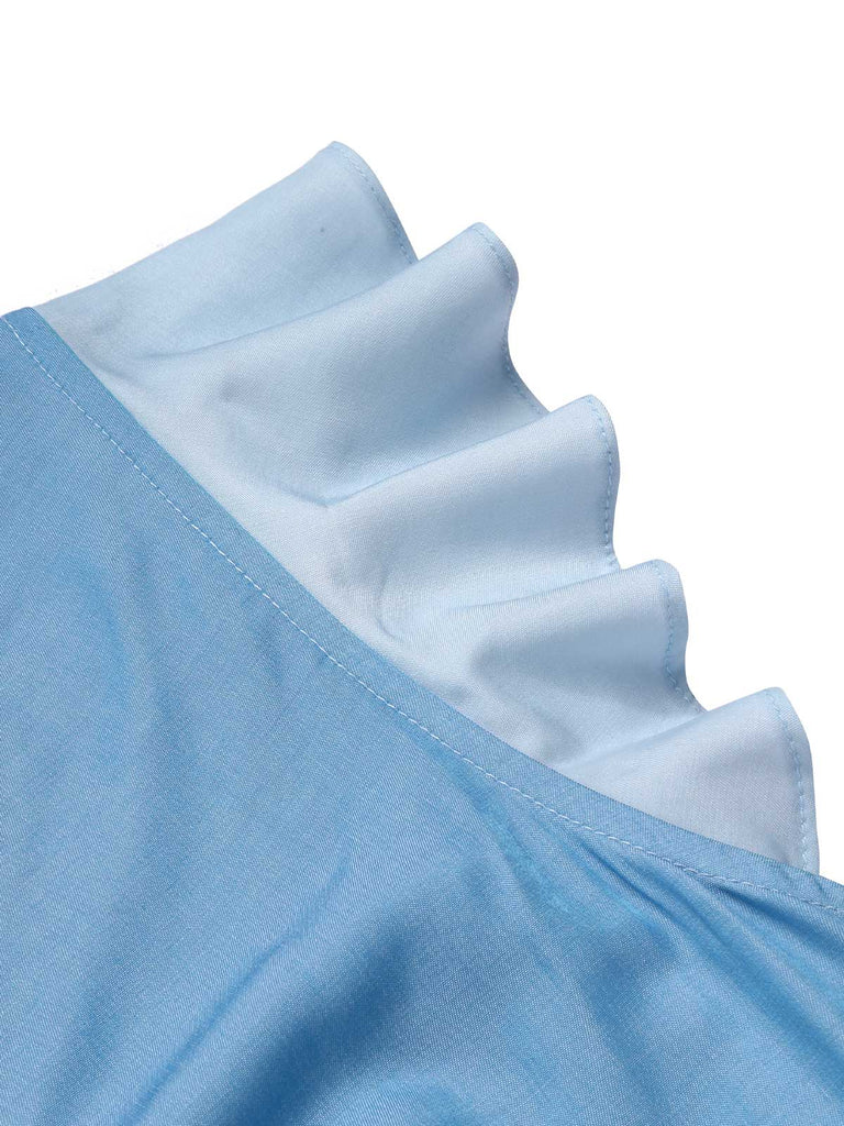 Blau 1940er Aschenputtel Rüschen Romper