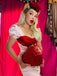 Blassrosa 1960er Herz Puff Bleistift Kleid