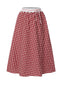 Rot 1940er Plaid Spitze Patchwork Rock