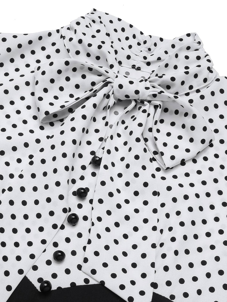 [Vorverkauf] Rot 1930er Dots Krawattenhals Meerjungfrauen Kleid