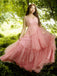 Rosa 1950er Glinda Wicked Glitter Netz Swing Kleid