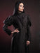 Schwarz 1940er Gothic Wicked-Inspiriert Elphaba Blumen Hexenkleid