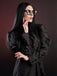 Schwarz 1940er Gothic Wicked-Inspiriert Elphaba Blumen Hexenkleid