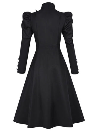 Schwarz 1940er Wicked-Inspiriert Elphaba Blumen Hexen Kleid