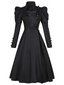 Schwarz 1940er Wicked-Inspiriert Elphaba Blumen Hexen Kleid