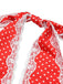 [Vorverkauf] Rot 1950er Polka Dots Plissiertes Spitze Halter Kleid